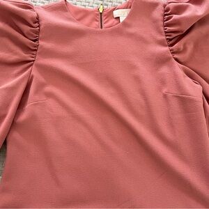 Elegant Pink Puff Sleeve Top